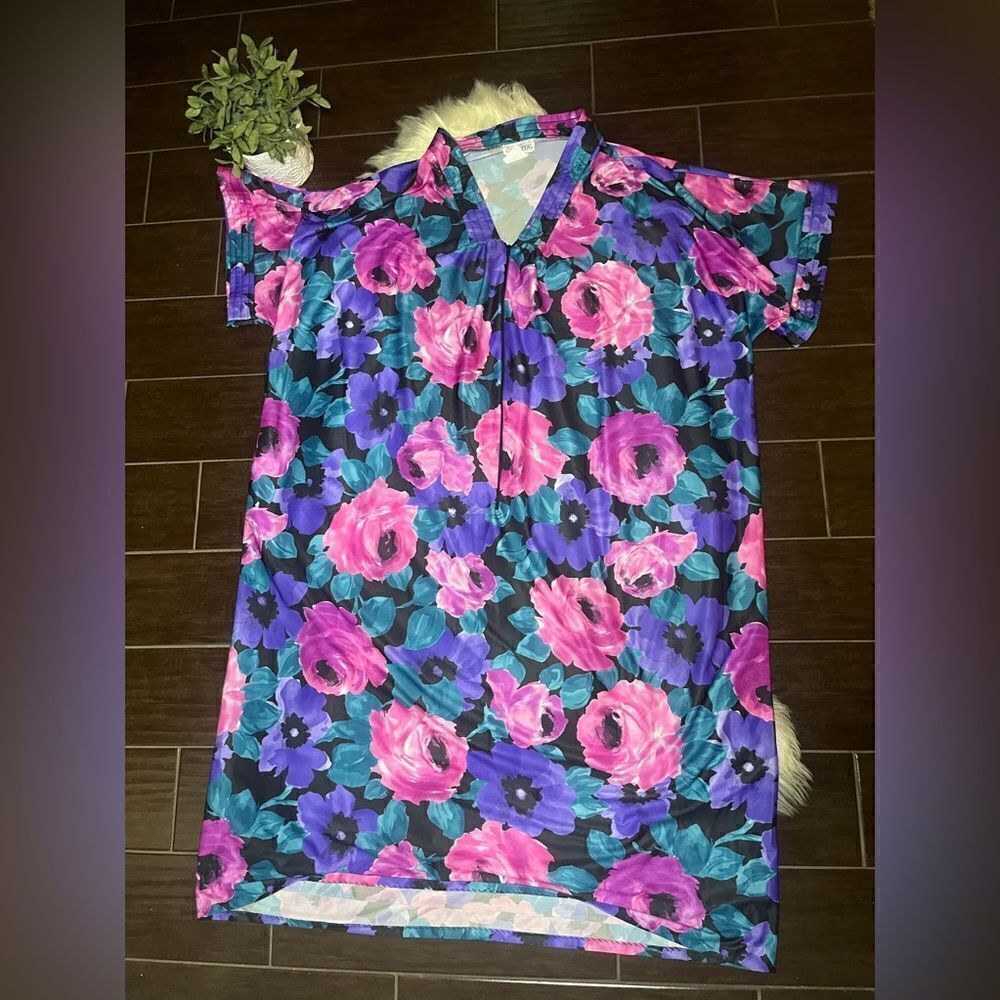 Collections Vintage floral house gown sz 1X/2X